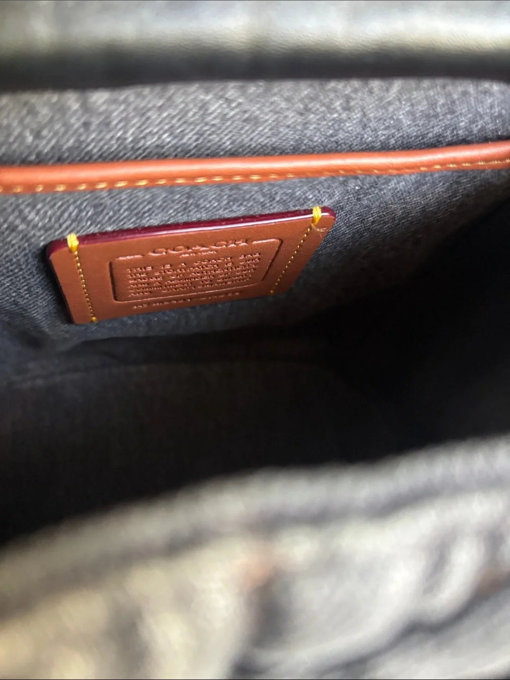Coach Quilted Tabby Backpack Washed Grey Denim